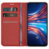 Leather Wallet Case & Card Holder Pouch for Vivo S1 - Red